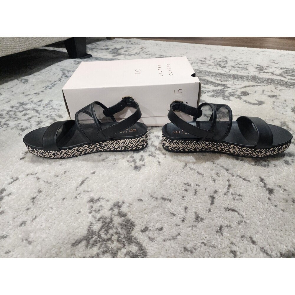 NEW Womens Lauren Conrad Paruka Slide Slingback Sandals Onyx Size 7.5 - Picture 3 of 8